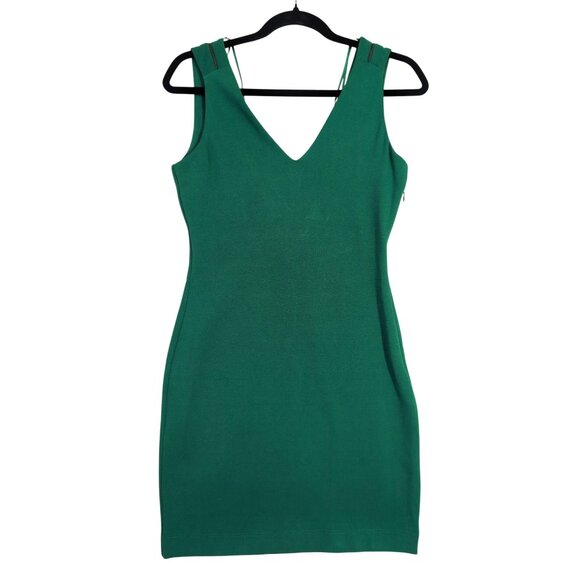 Zara Trafaluc Body Con Sheath Dress Womens M Green Party Date Event Club Holiday - Picture 1 of 9